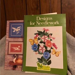 Needlework Design Book with Floral Patterns